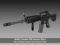 Colt M4A1 Carbine RIS - Assault rifle 3D Model