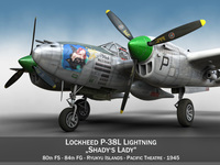 Lockheed P-38 Lightning - Shadys Lady 3D Model