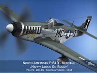 North American P-51D Mustang - Happy Jacks go Buggy 3D Model
