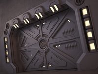 Sci-Fi Door 02 3D Model