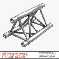 Triangular Truss Straight Segment 71 3D Model