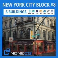 NYC Block Set 8 V2 3D Model