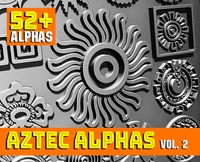 Aztec Alphas Volume 2 0.1.1 for Zbrush