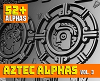 Aztec Alphas Volume 3 1.0.0 for Zbrush