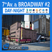 NYC Broadway - 7th Avenue Set 2 3D Model