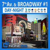 NYC Broadway - 7th Avenue Set 1 3D Model