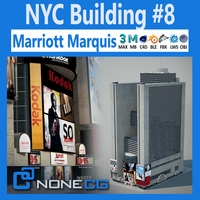 NYC Building Marriott Marquis 3D Model