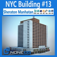 NYC Building Sheraton Manhattan 3D Model